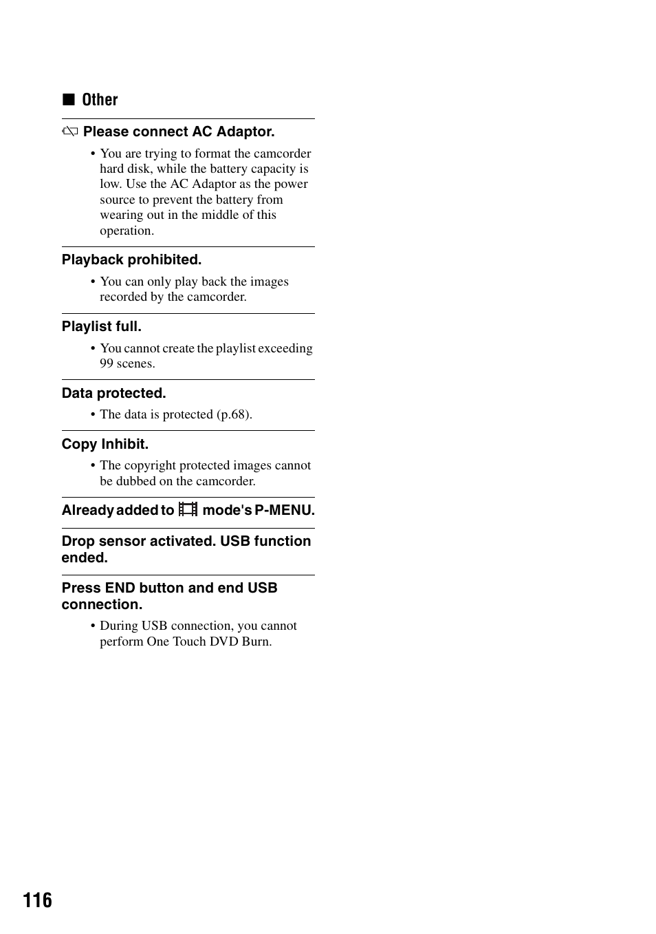 Sony DCR-SR40 User Manual | Page 116 / 132