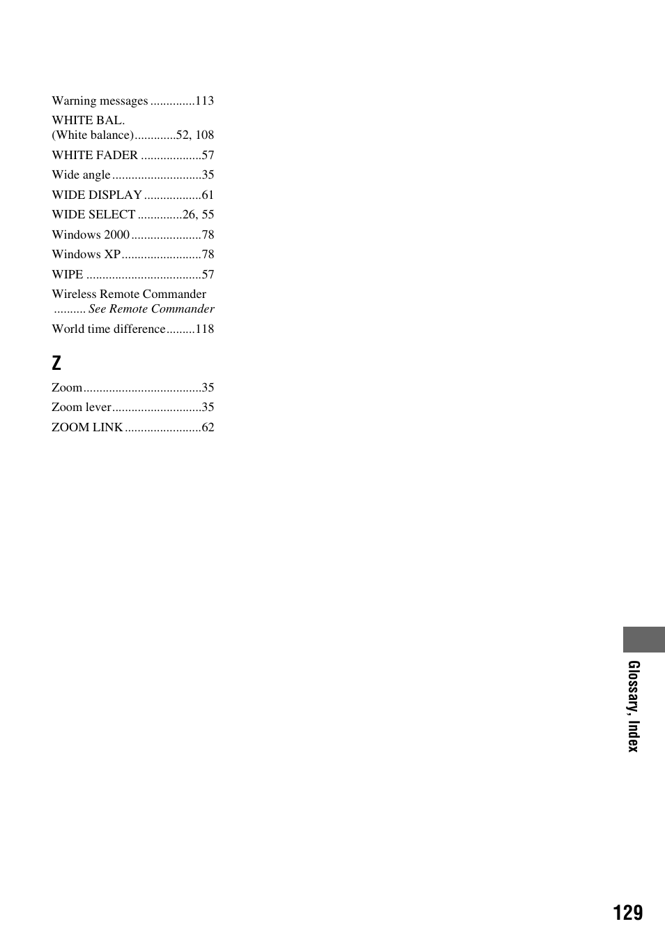 Sony DCR-SR40 User Manual | Page 129 / 132