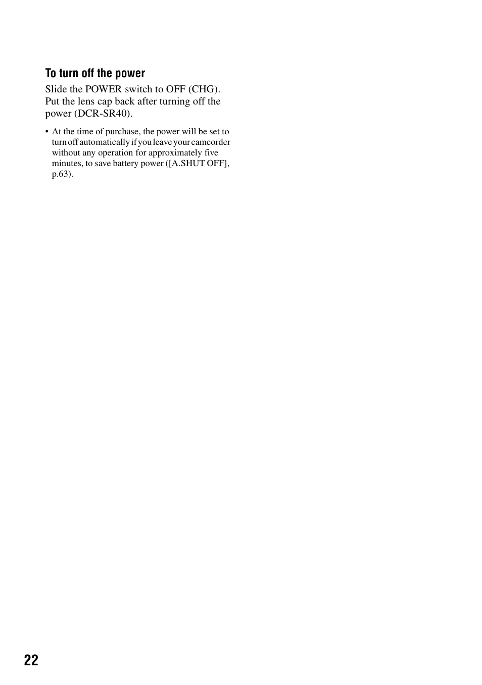 Sony DCR-SR40 User Manual | Page 22 / 132