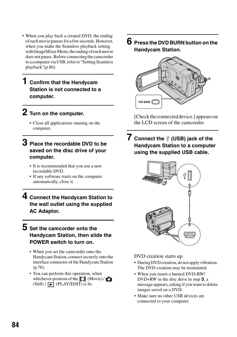 Layed in step 7 | Sony DCR-SR40 User Manual | Page 84 / 132