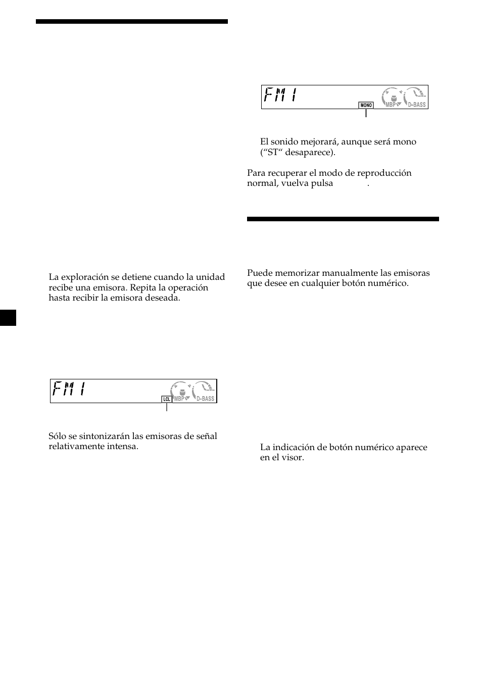 12 recepción de las emisoras almacenadas, Almacenamiento de las emisoras deseadas | Sony CDX-L450V User Manual | Page 48 / 56