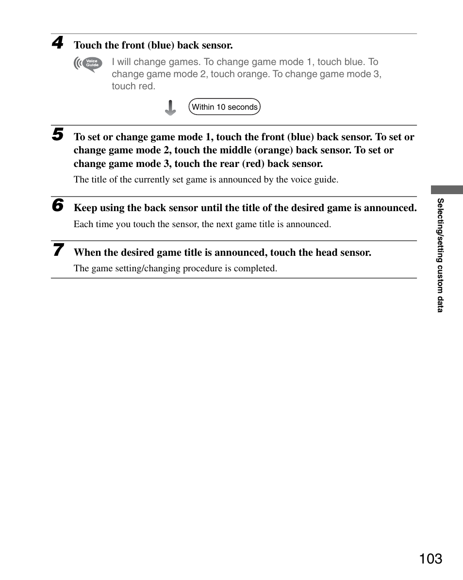 Sony ERS-7M3 User Manual | Page 103 / 164