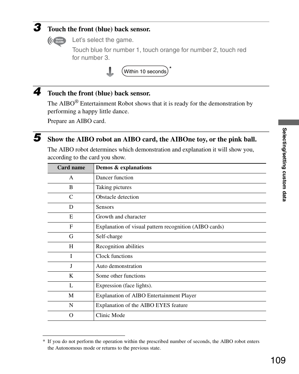 Sony ERS-7M3 User Manual | Page 109 / 164