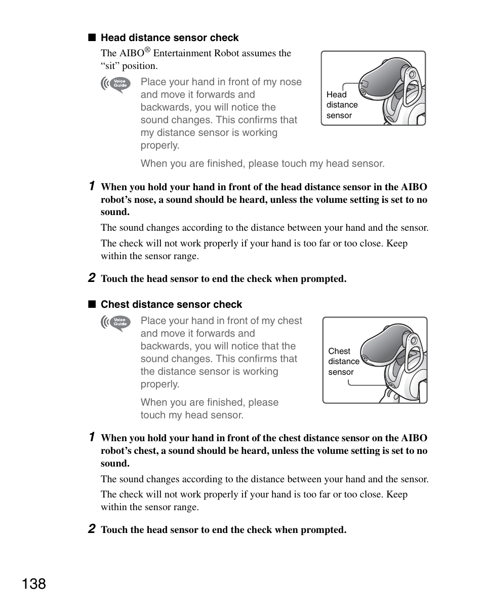 Sony ERS-7M3 User Manual | Page 138 / 164