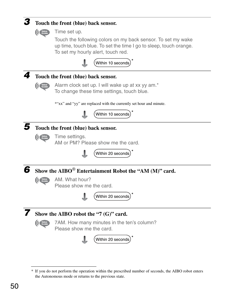 Sony ERS-7M3 User Manual | Page 50 / 164