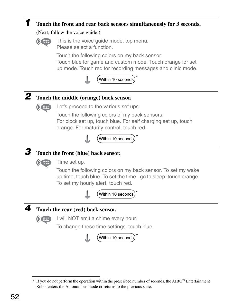 Sony ERS-7M3 User Manual | Page 52 / 164