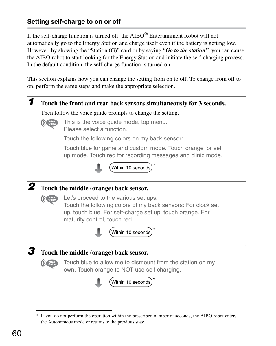 Sony ERS-7M3 User Manual | Page 60 / 164