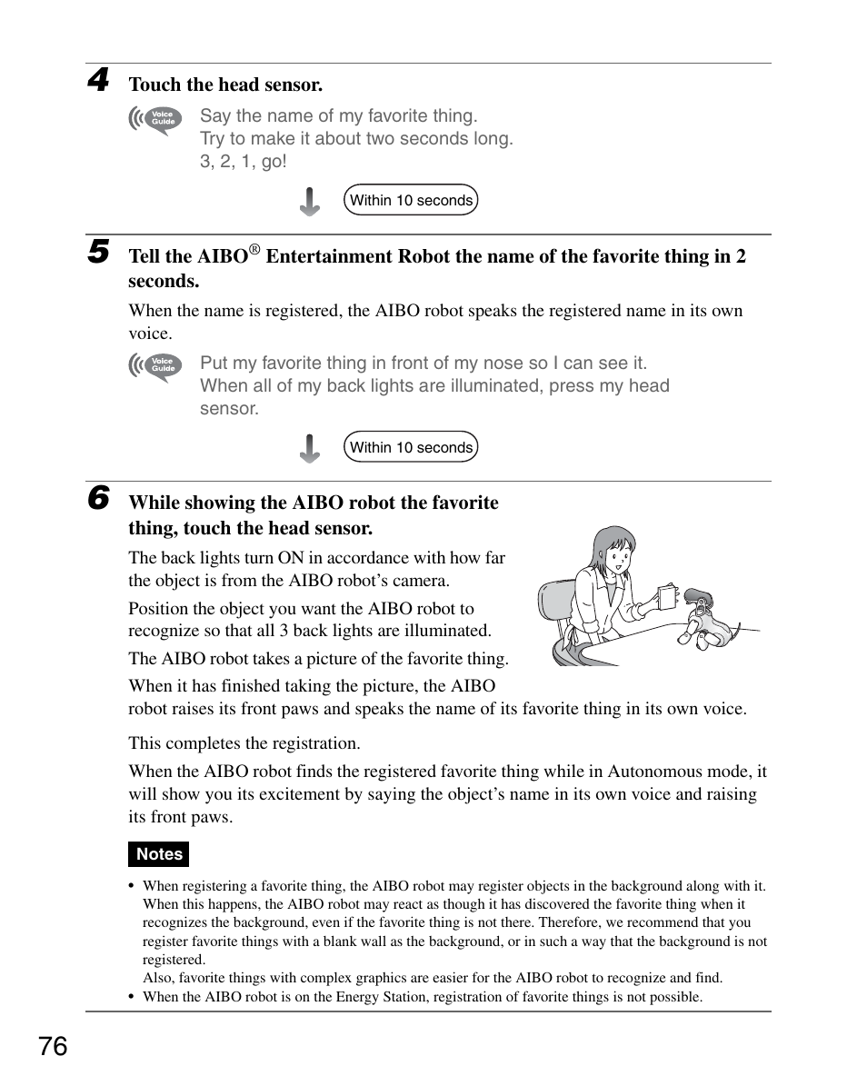 Sony ERS-7M3 User Manual | Page 76 / 164
