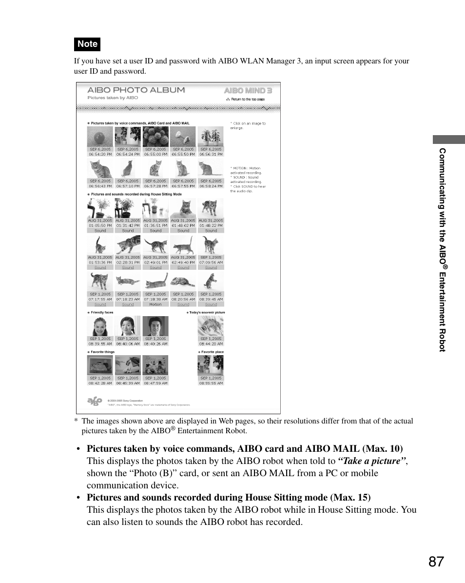 Sony ERS-7M3 User Manual | Page 87 / 164