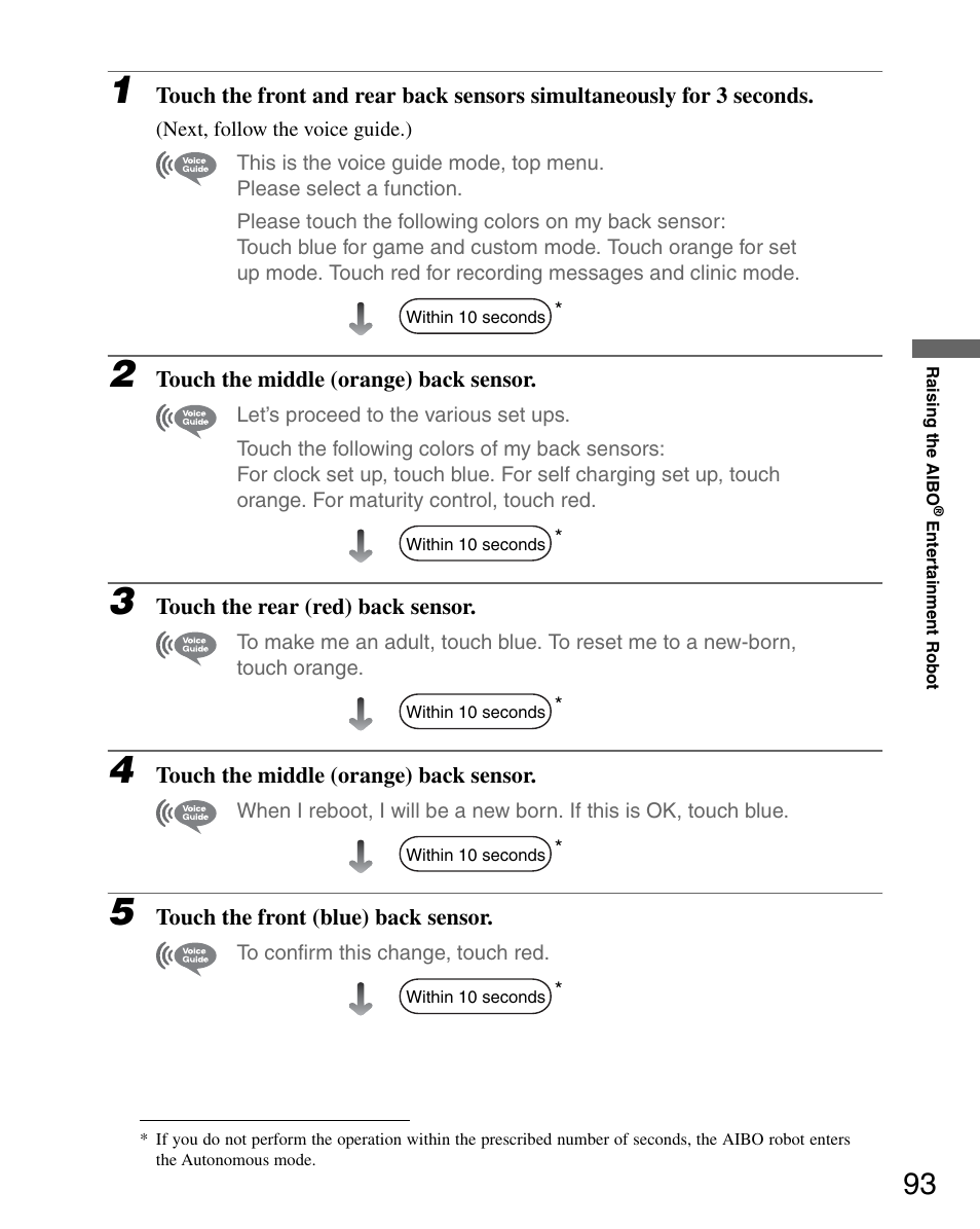 Sony ERS-7M3 User Manual | Page 93 / 164