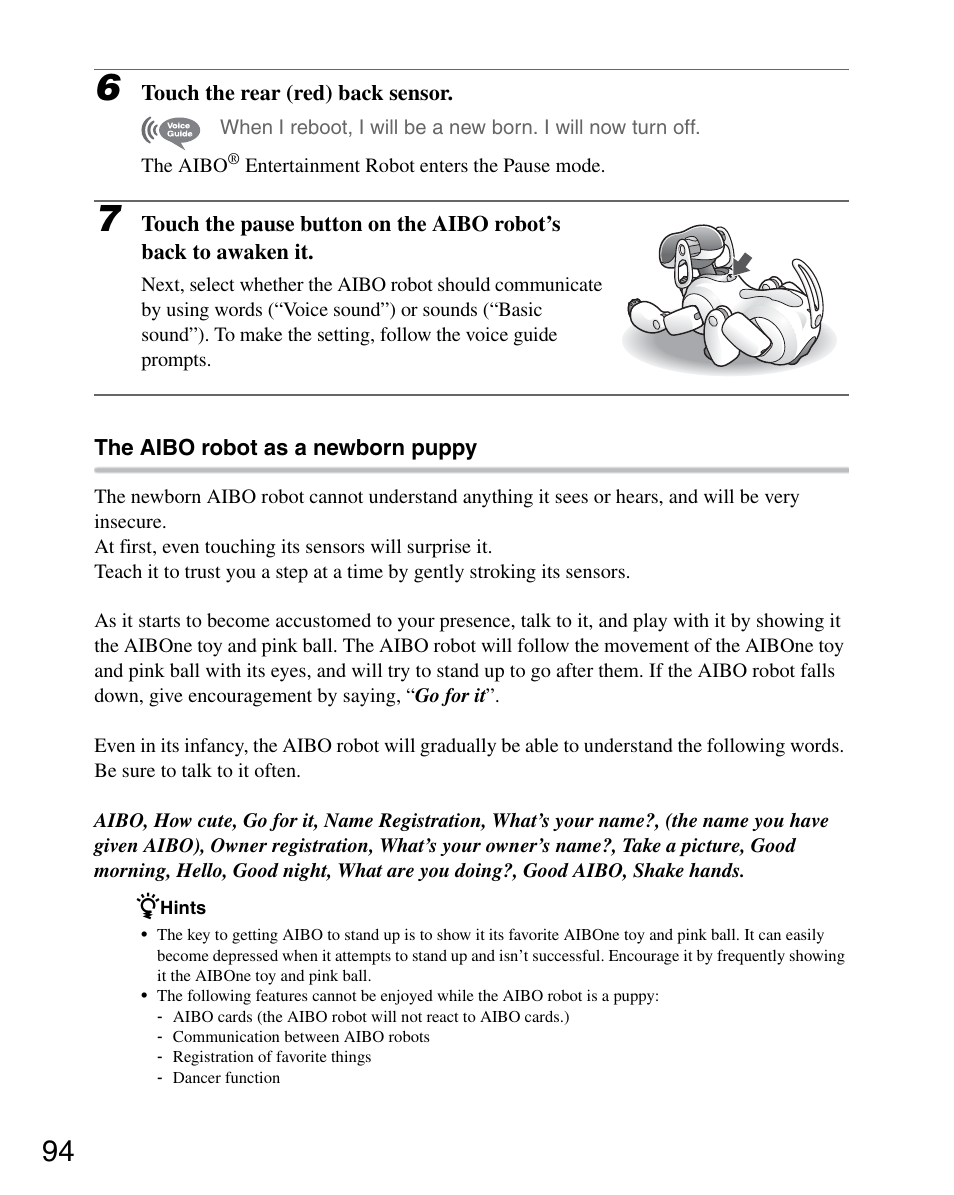 Sony ERS-7M3 User Manual | Page 94 / 164