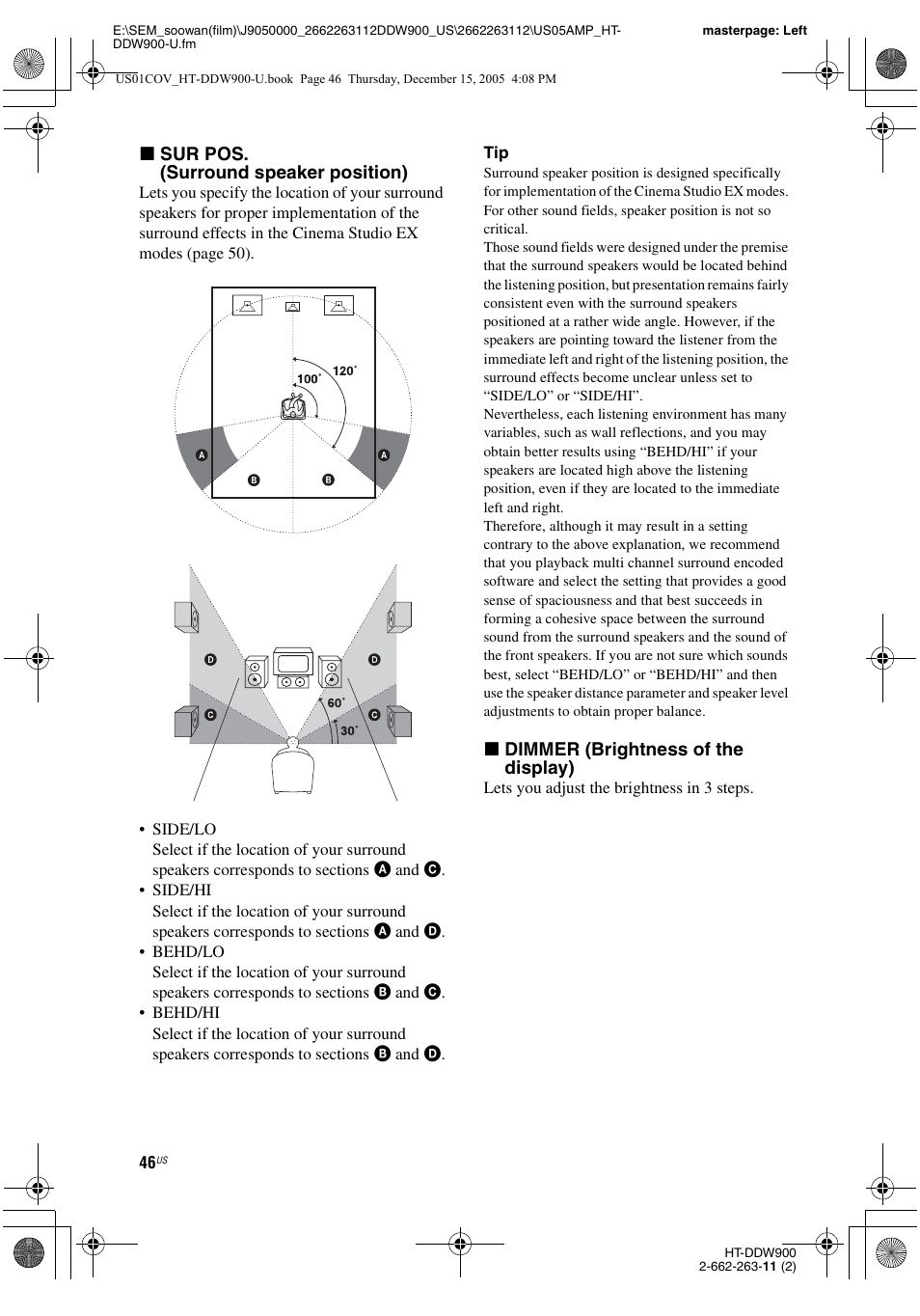 Sony HT-DDW900 User Manual | Page 46 / 76