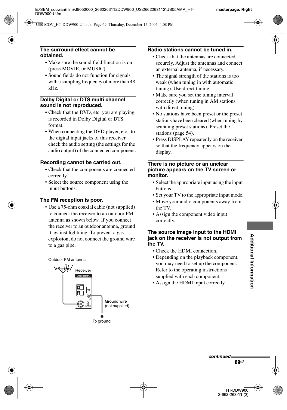 Sony HT-DDW900 User Manual | Page 69 / 76
