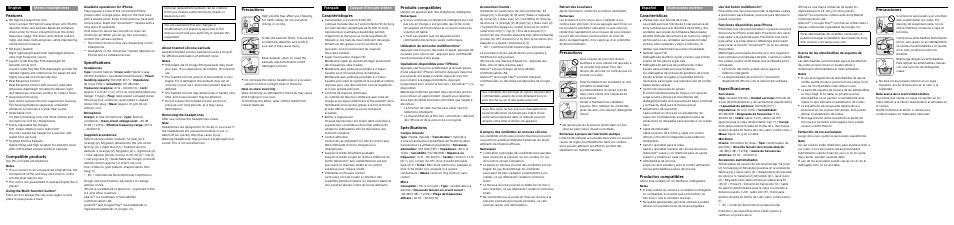 Sony XBA-H3 User Manual | Page 2 / 2