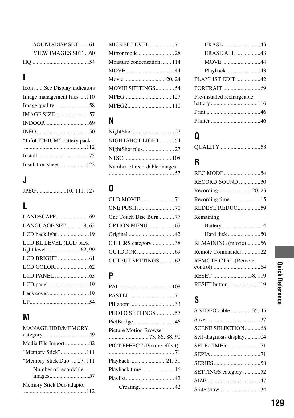 Sony DCR-SR300C User Manual | Page 129 / 131