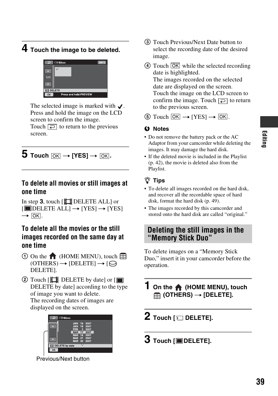 Sony DCR-SR300C User Manual | Page 39 / 131