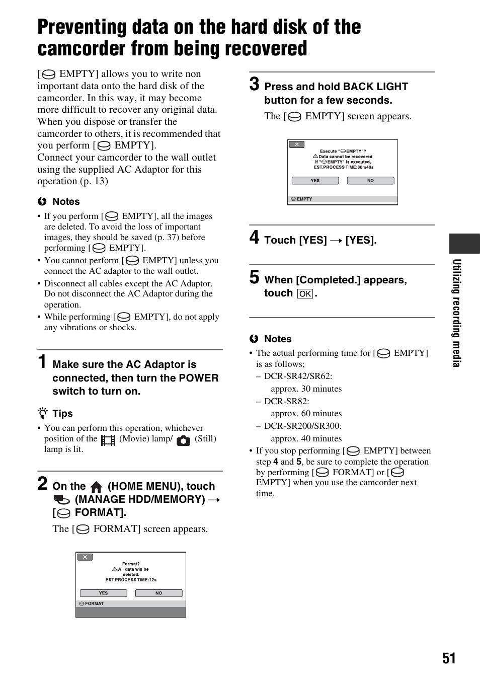 P.51) | Sony DCR-SR300C User Manual | Page 51 / 131