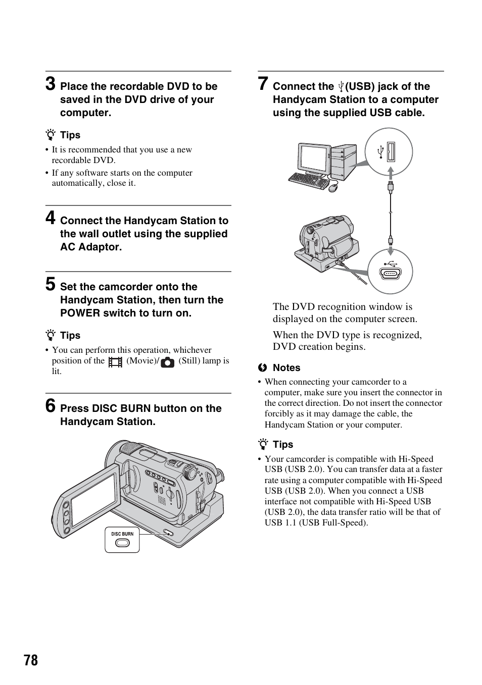 Step | Sony DCR-SR300C User Manual | Page 78 / 131