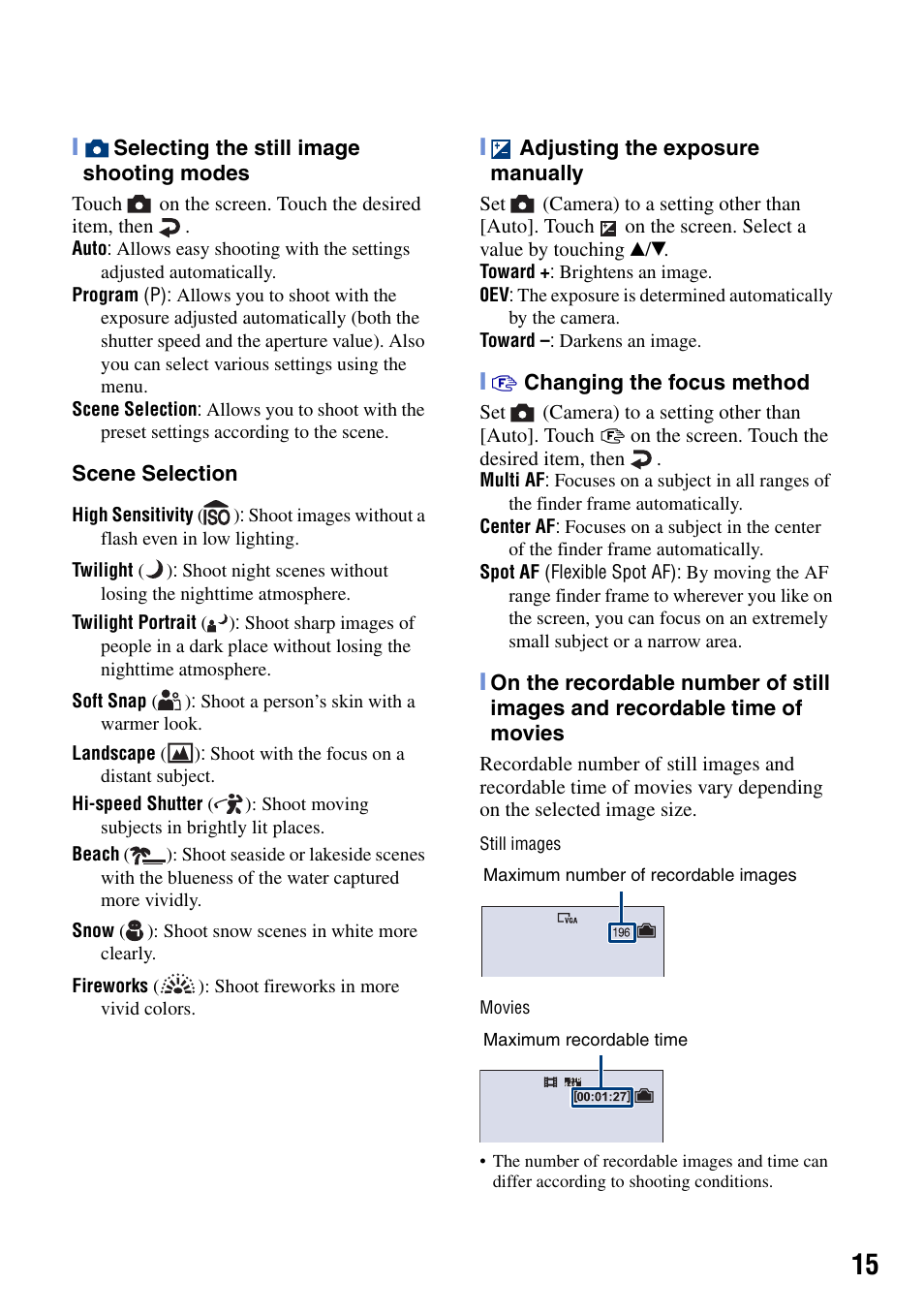 Sony DSC-T50 User Manual | Page 15 / 32