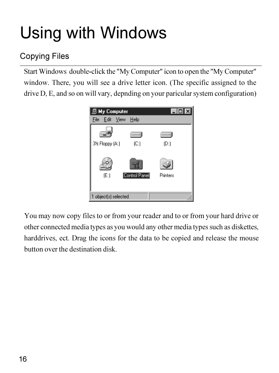 Using with windows | Apricorn 09N0692 User Manual | Page 16 / 20