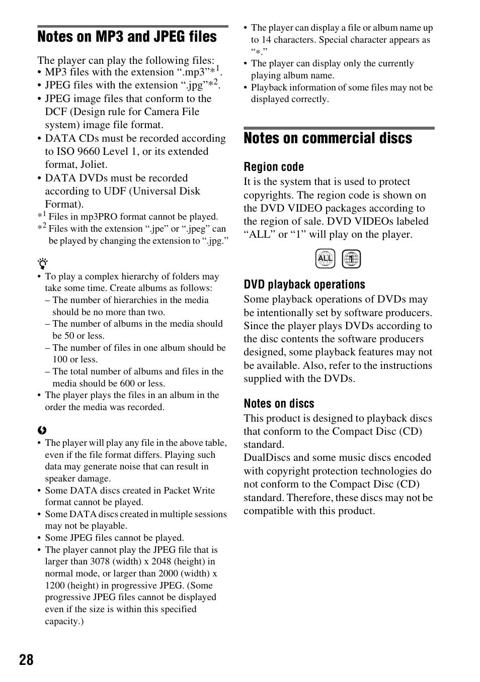 Sony DVP-FX950 User Manual | Page 28 / 40