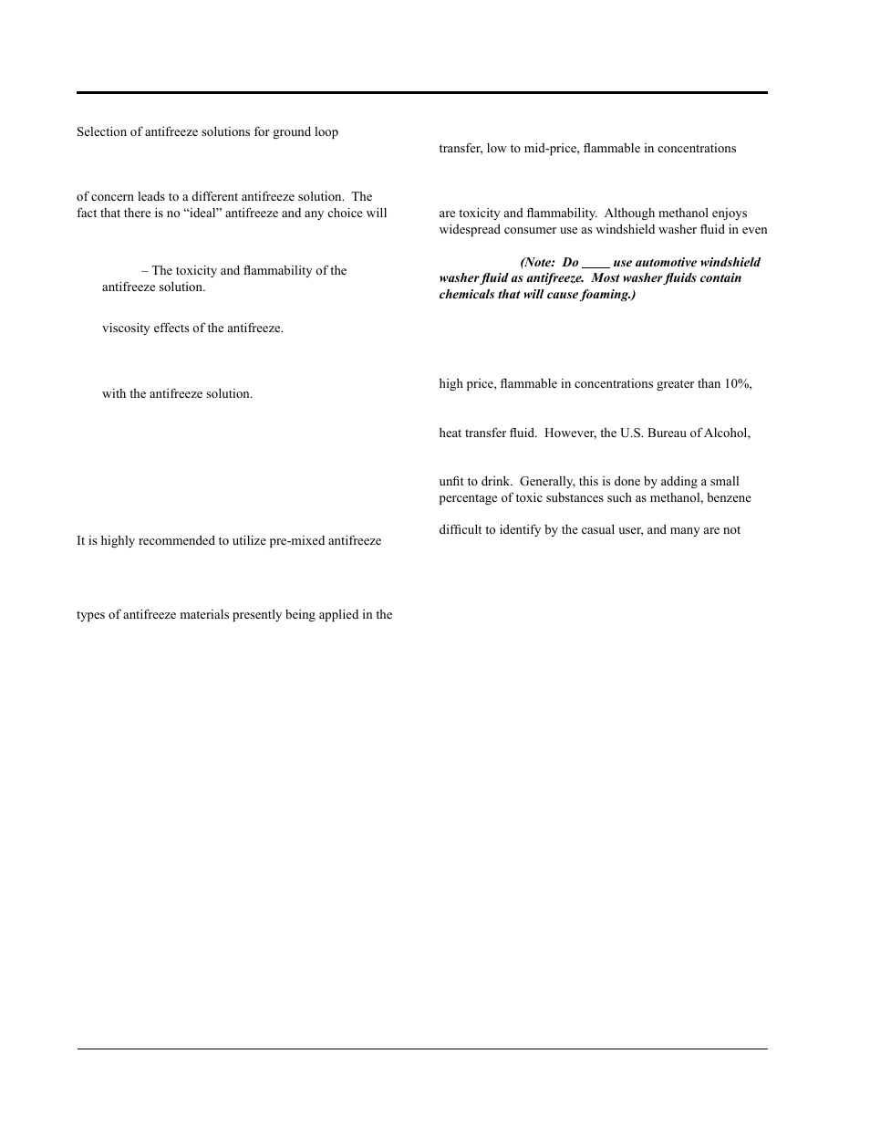 Antifreeze selection & use | AMABILIA DOUBLE O-RING GEOTHERMAL FLOW CENTERS DORFC-2 User Manual | Page 28 / 30