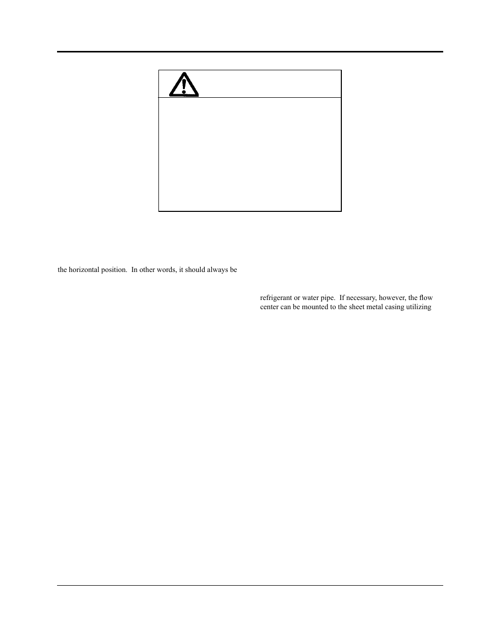 Caution, Flow center mounting | AMABILIA DOUBLE O-RING GEOTHERMAL FLOW CENTERS DORFC-2 User Manual | Page 7 / 30
