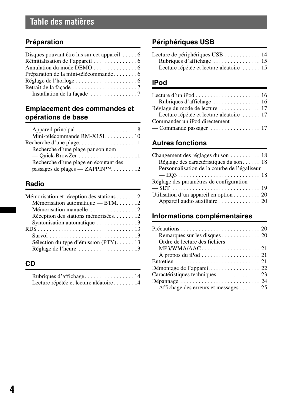 Sony CDX GT54UIW User Manual | Page 28 / 80