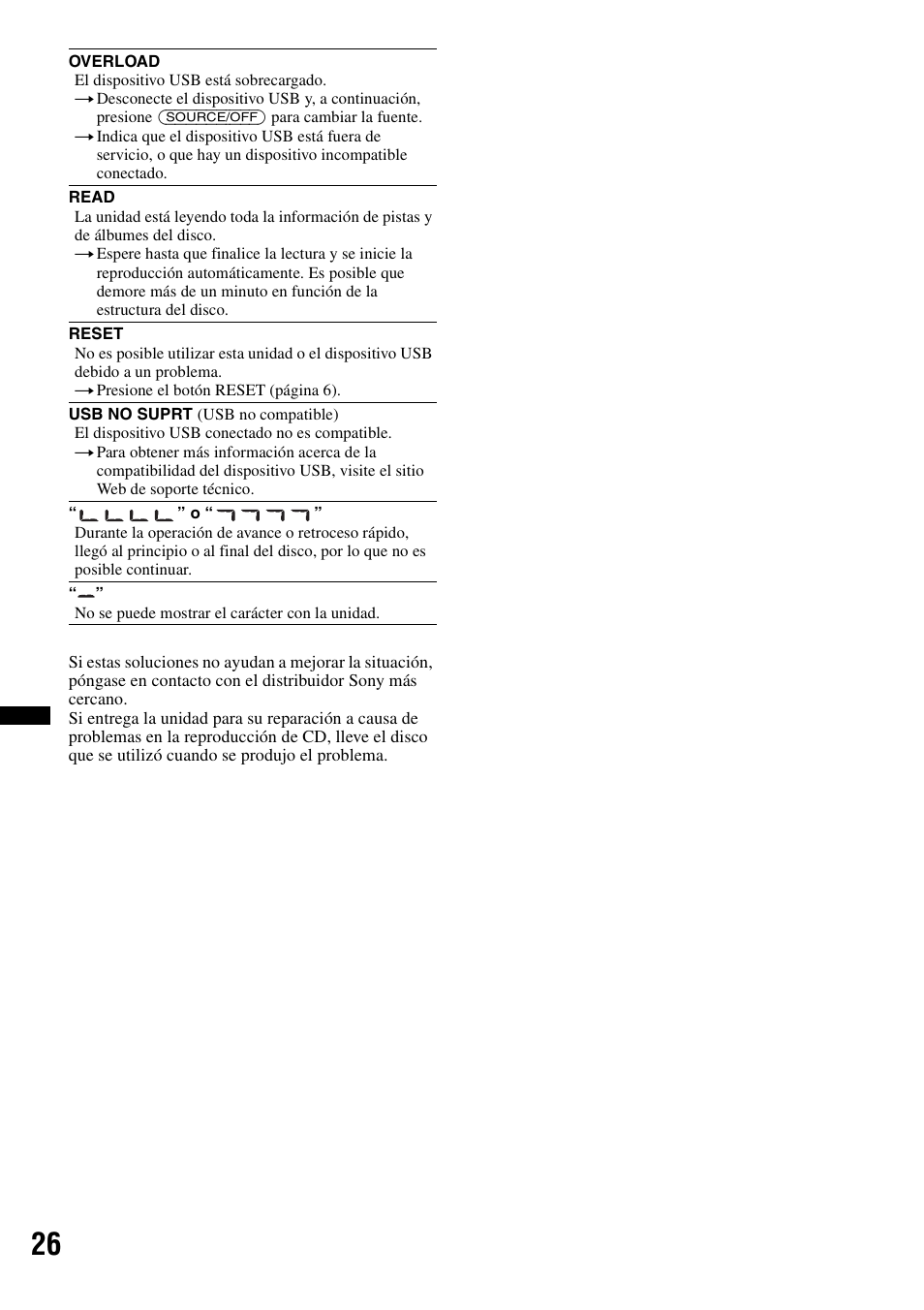 Sony CDX GT54UIW User Manual | Page 76 / 80