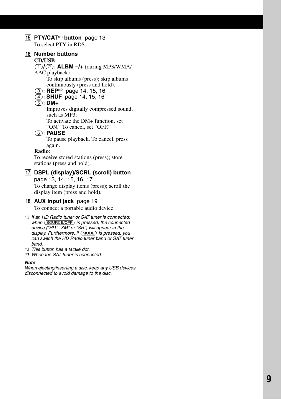 Sony CDX GT54UIW User Manual | Page 9 / 80