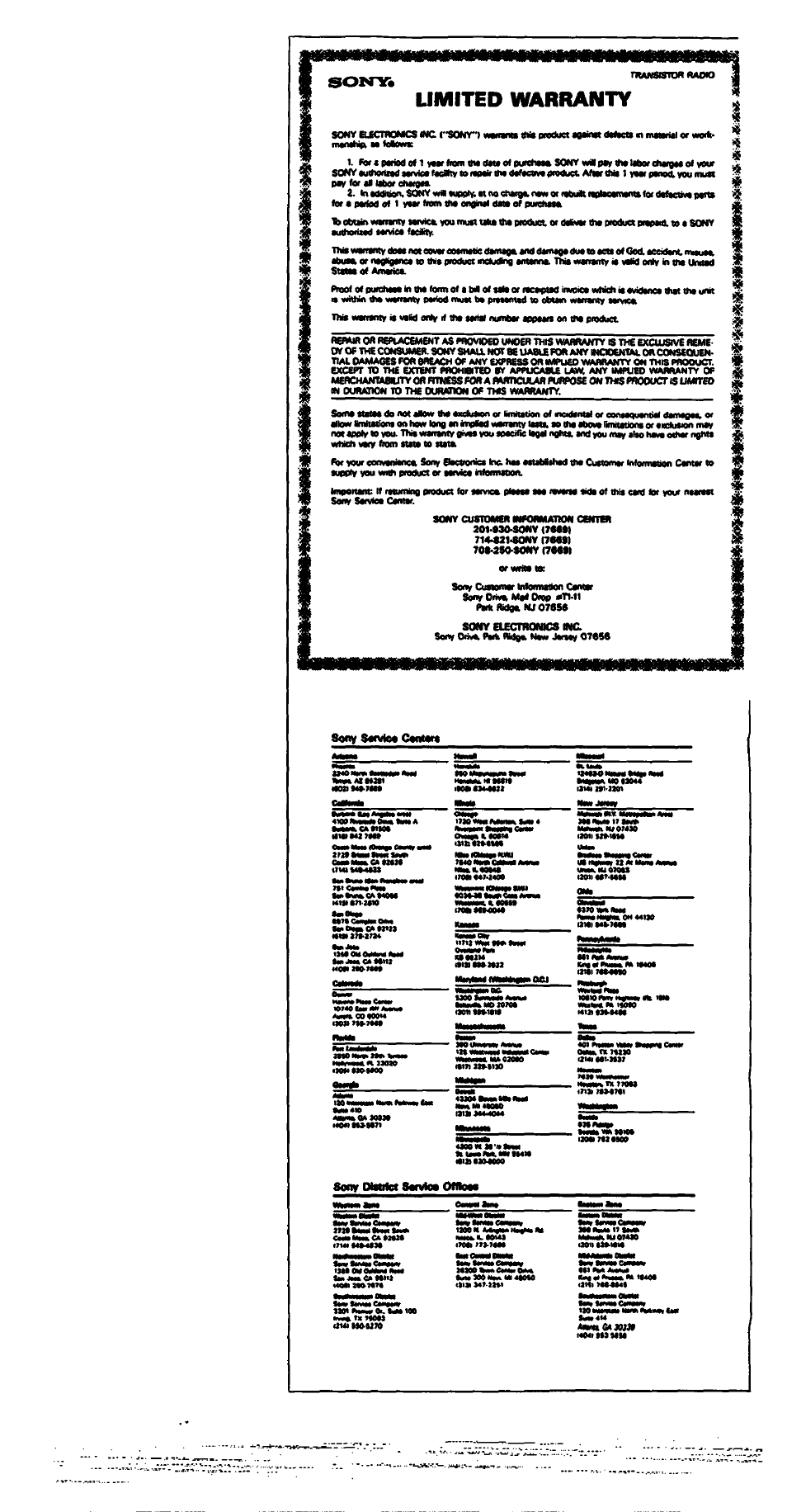 Sony SRF-HM55 User Manual | Page 6 / 6