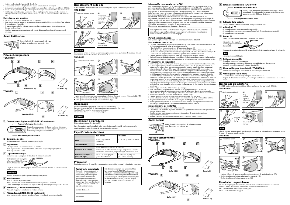 Sony TDG-BR50 User Manual | Page 2 / 2