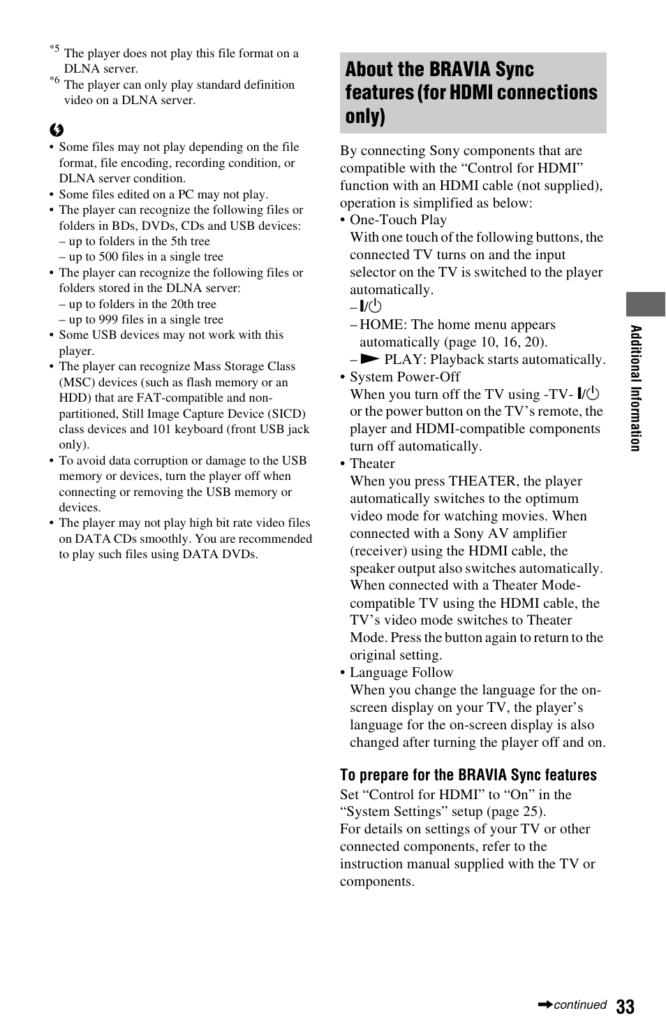 Sony BDP-S470 User Manual | Page 33 / 39