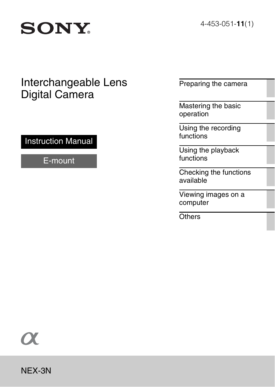 Sony NEX-3NL User Manual | 88 pages