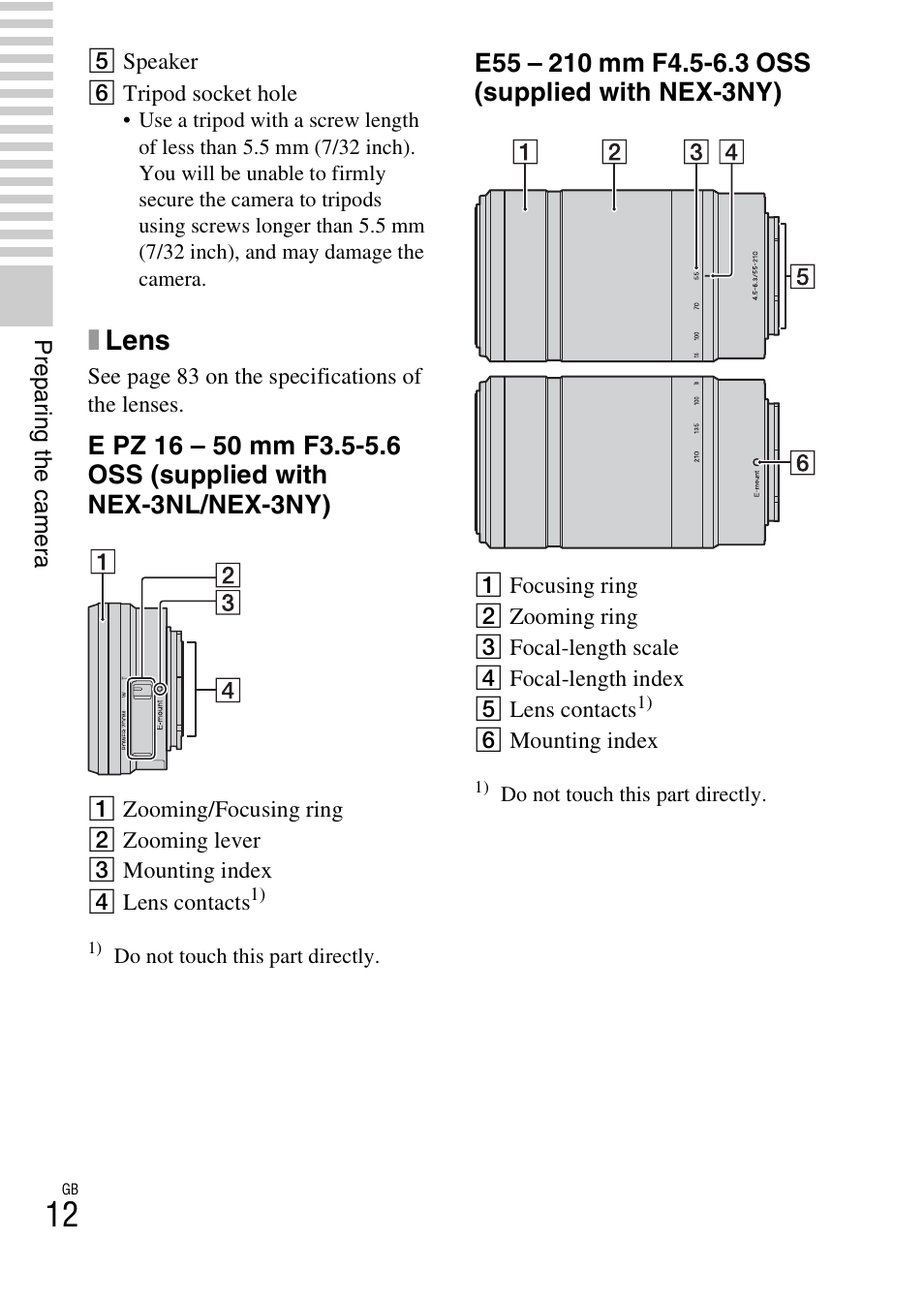Xlens | Sony NEX-3NL User Manual | Page 12 / 88