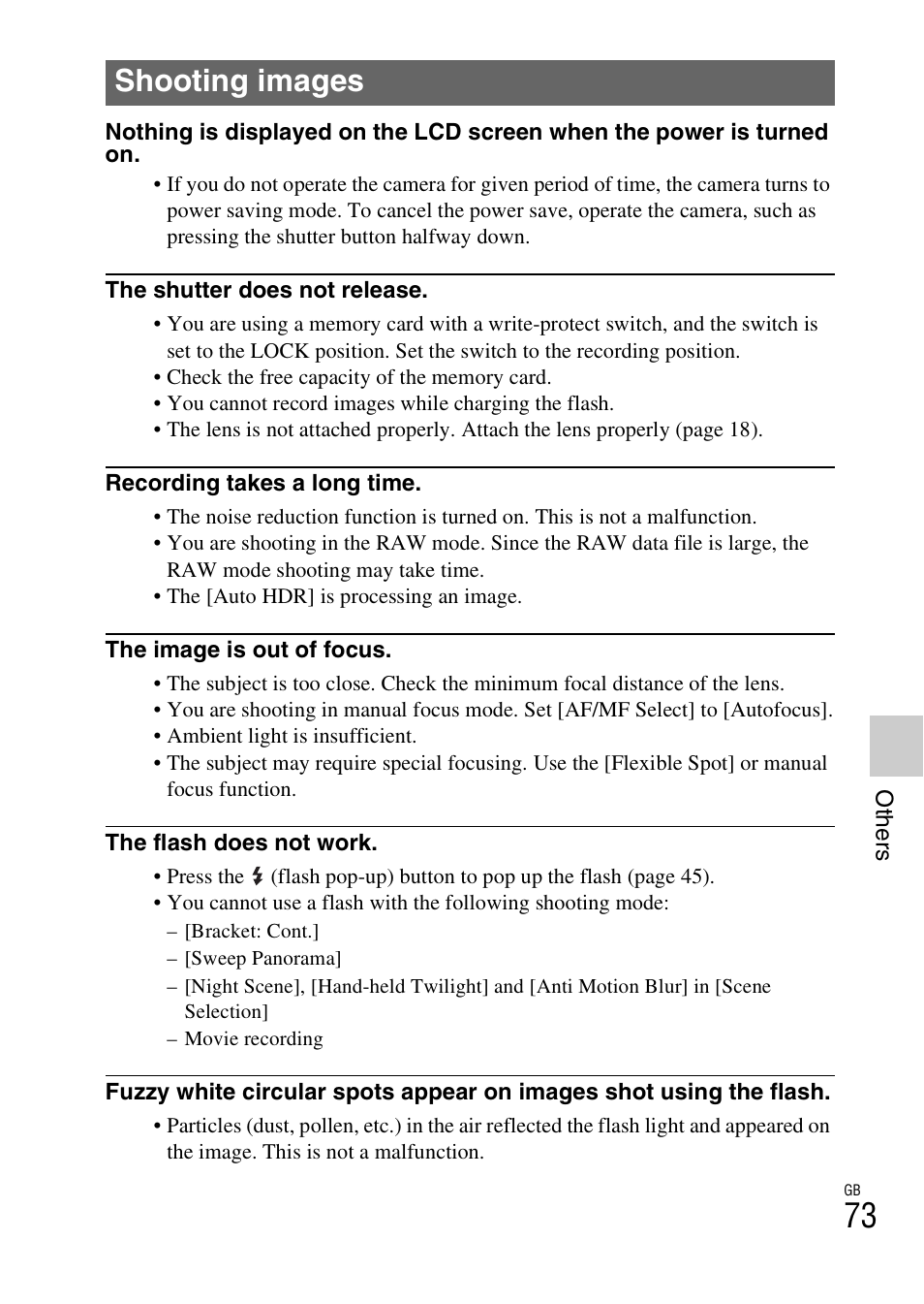 Shooting images | Sony NEX-3NL User Manual | Page 73 / 88