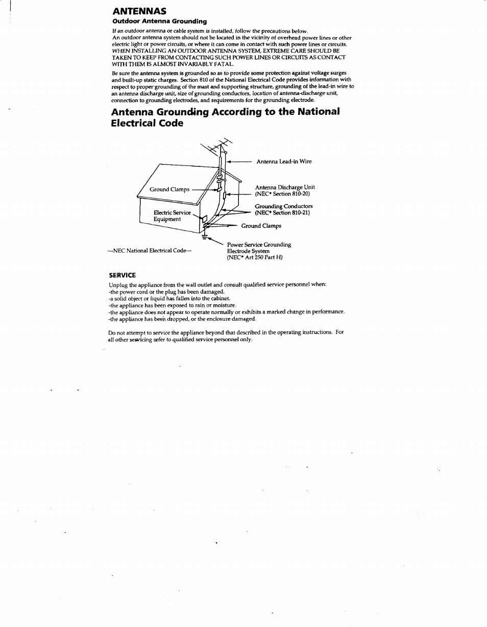 Antennas | Sony ICF-C113VSILVE User Manual | Page 4 / 10