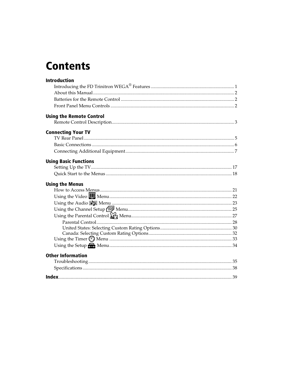 Sony WEGA  KV-32FS120 User Manual | Page 7 / 48