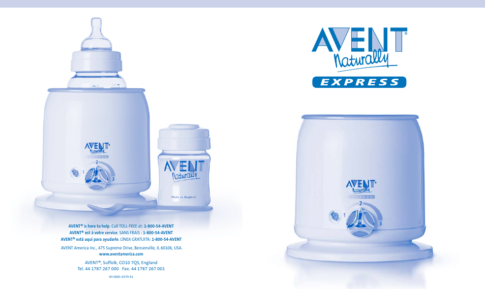 Philips AVENT Express Bottle and Babyfood Warmer SCF255-11 User Manual | 8 pages