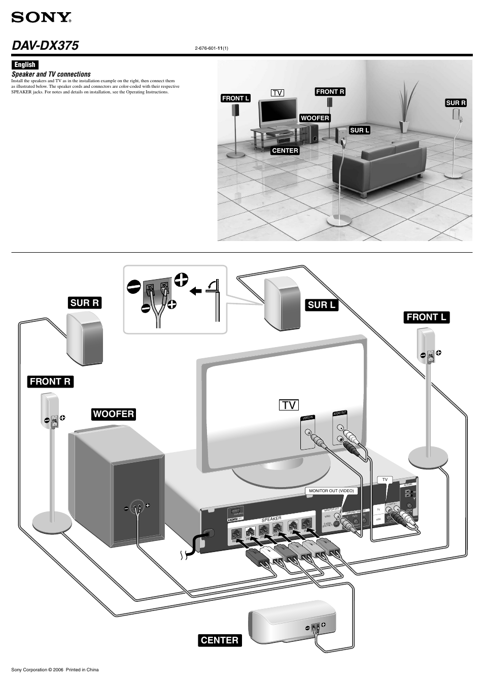 Sony DAV-DX375 User Manual | 1 page