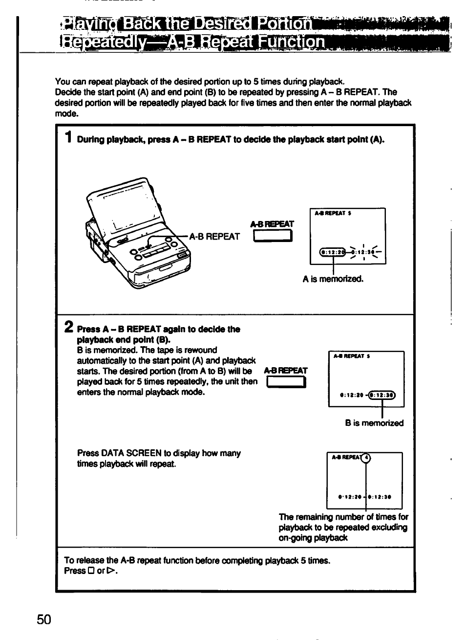 Ismbiiibsaiisomei | Sony GV-500 User Manual | Page 50 / 84