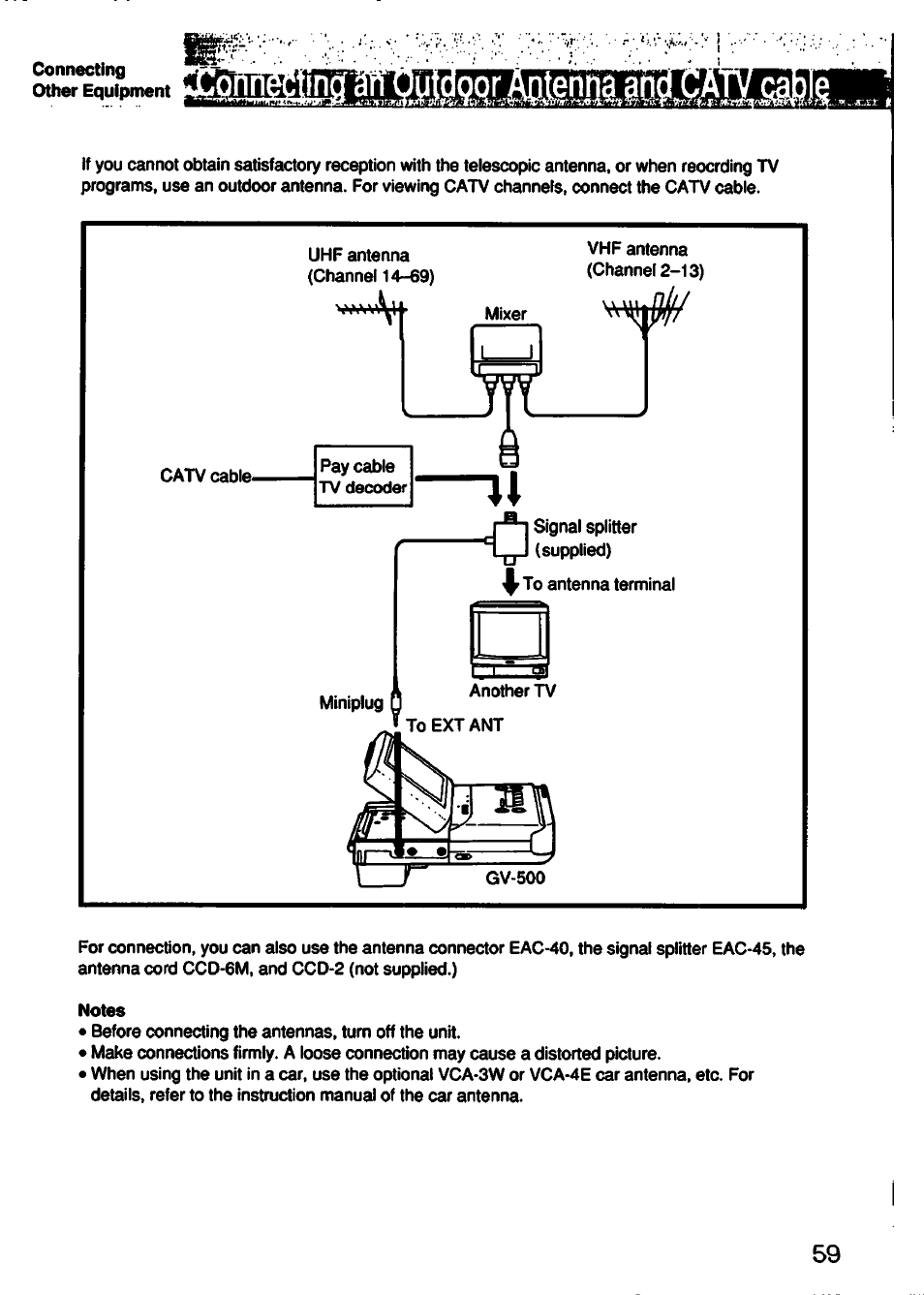 Sony GV-500 User Manual | Page 59 / 84