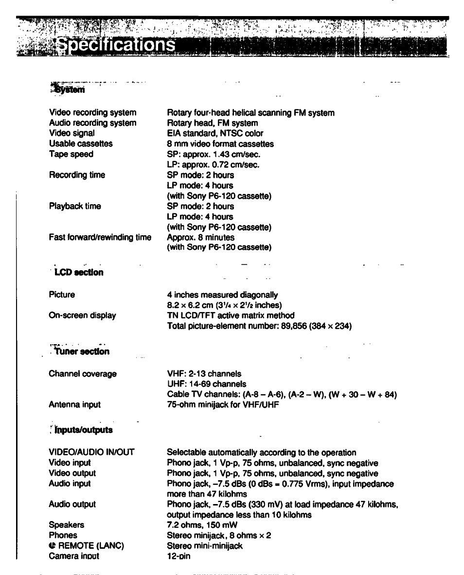 Sony GV-500 User Manual | Page 77 / 84