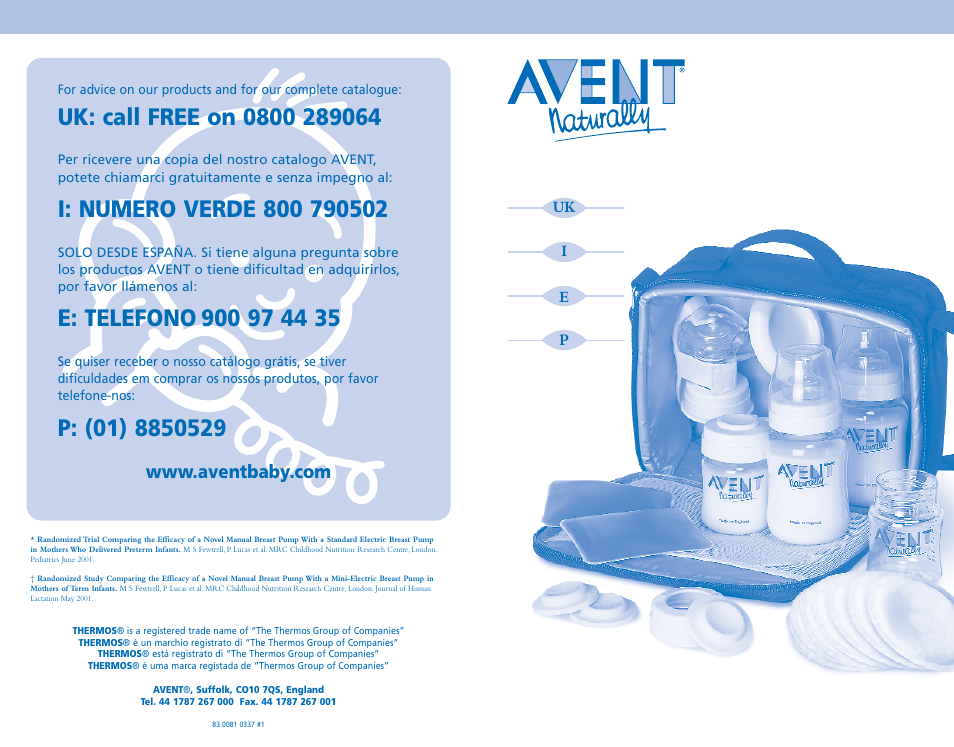 Avent Isis Breast Pump User Manual | 8 pages