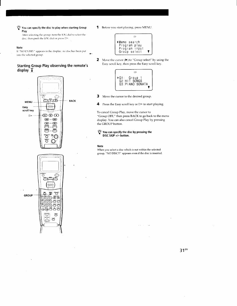 Sony CDP-CX88ES User Manual | Page 31 / 34