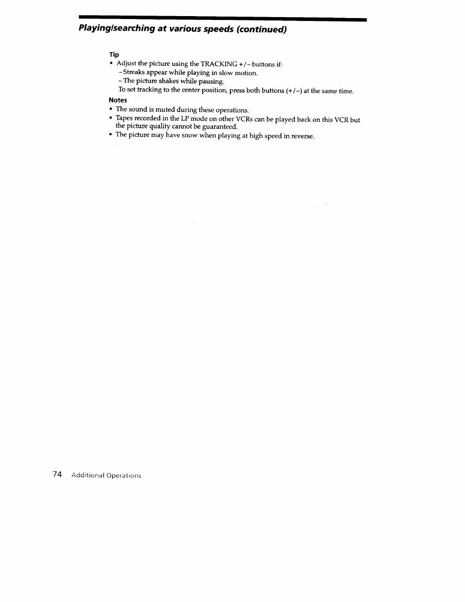 Sony SLV-779HF User Manual | Page 74 / 100