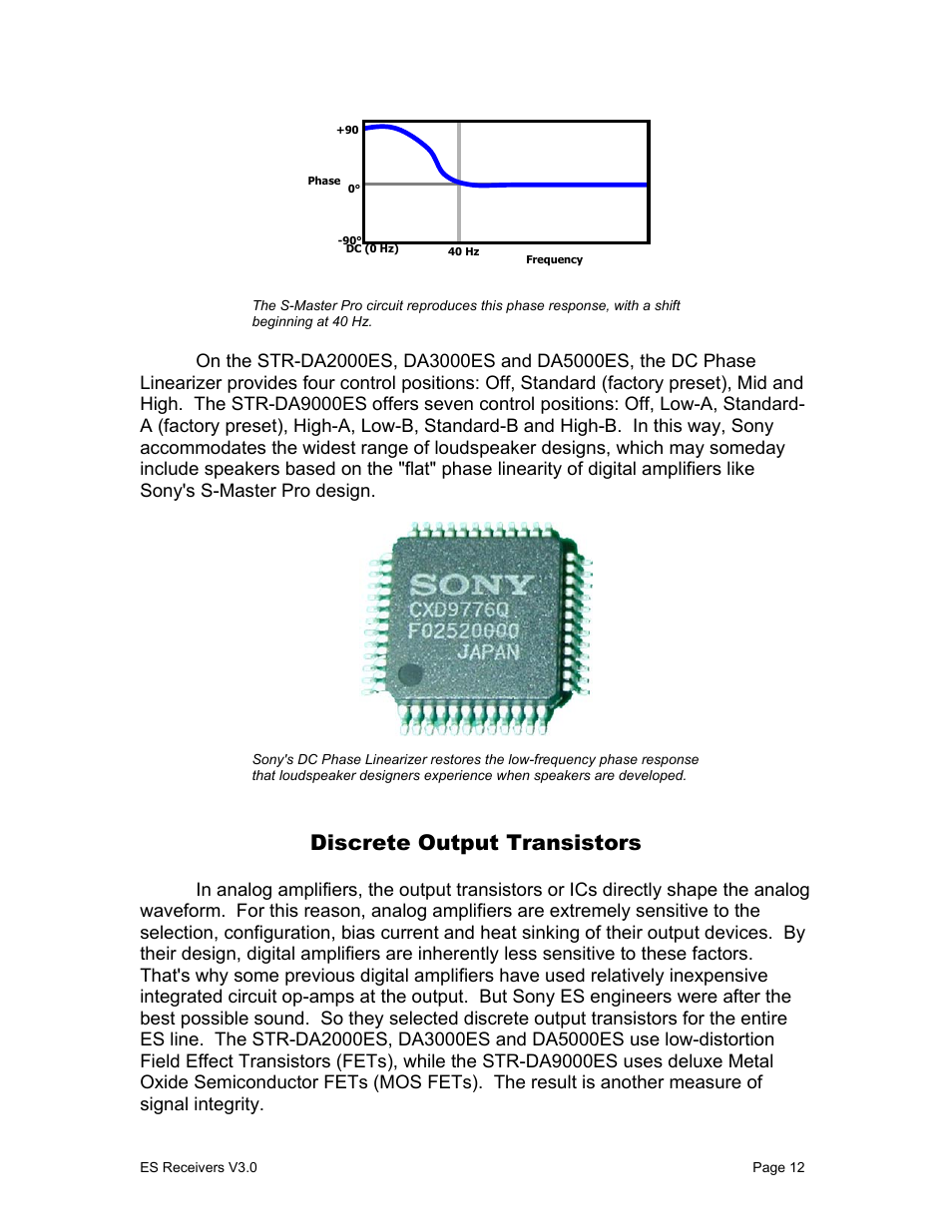 Discrete output transistors | Sony STR-DA1000ES User Manual | Page 12 / 33