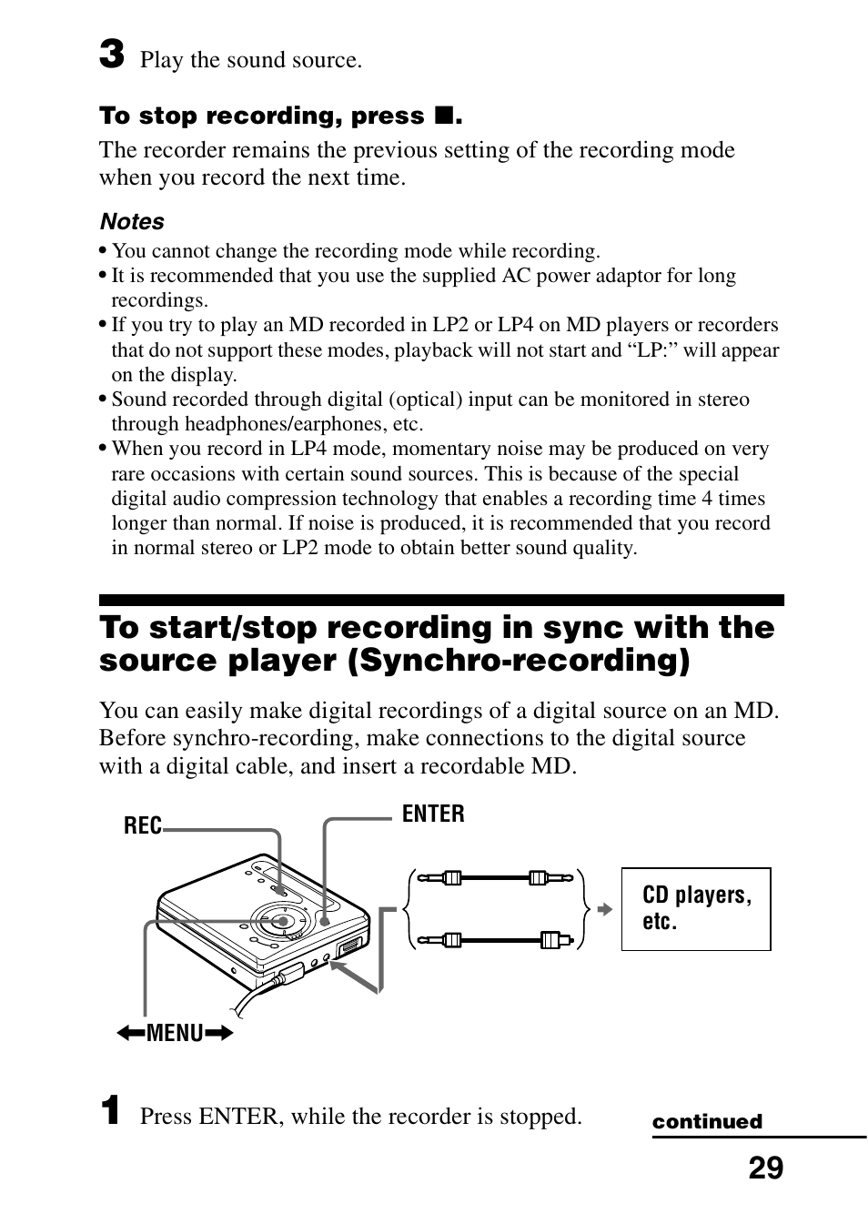 Sony MZ-G750 User Manual | Page 29 / 76