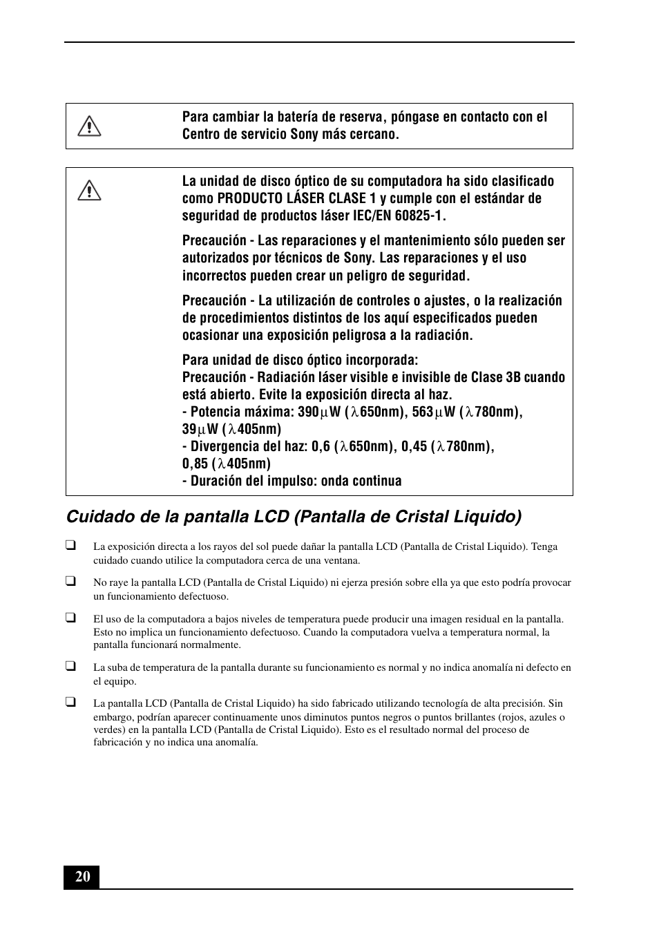 Sony VPCF21AFX User Manual | Page 20 / 32