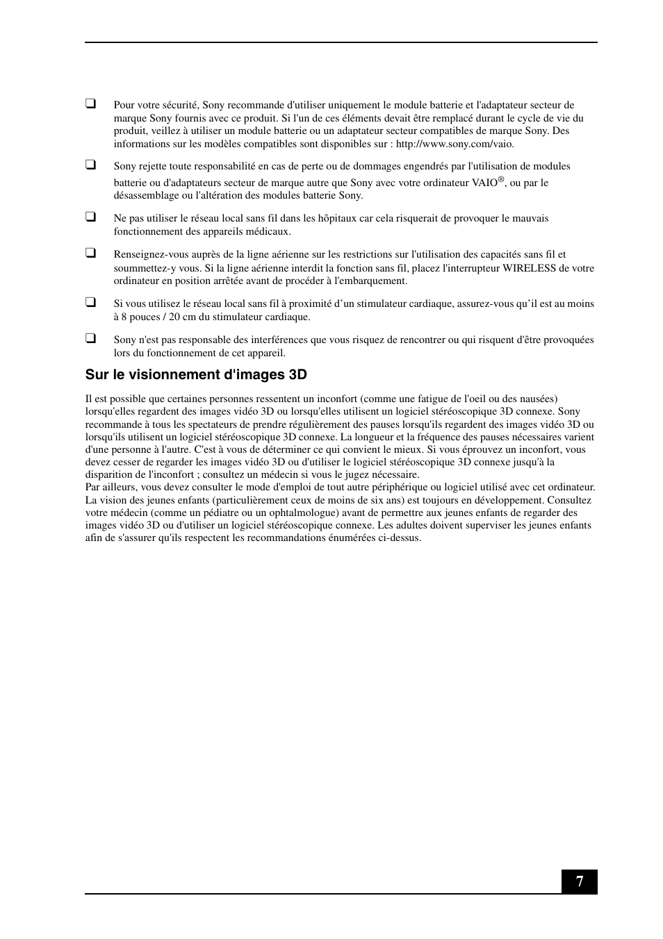 Sony VPCF21AFX User Manual | Page 7 / 32